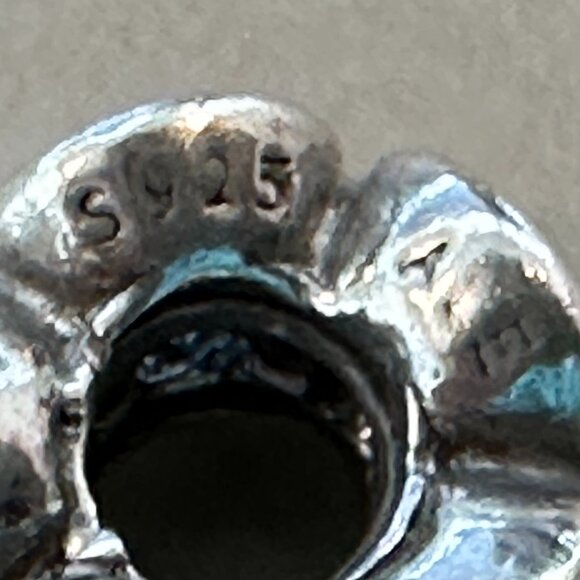 Authentic Pandora Charm - Silver & Blue Oval Lights Charm S925 ALE - EUC - Picture 6 of 9